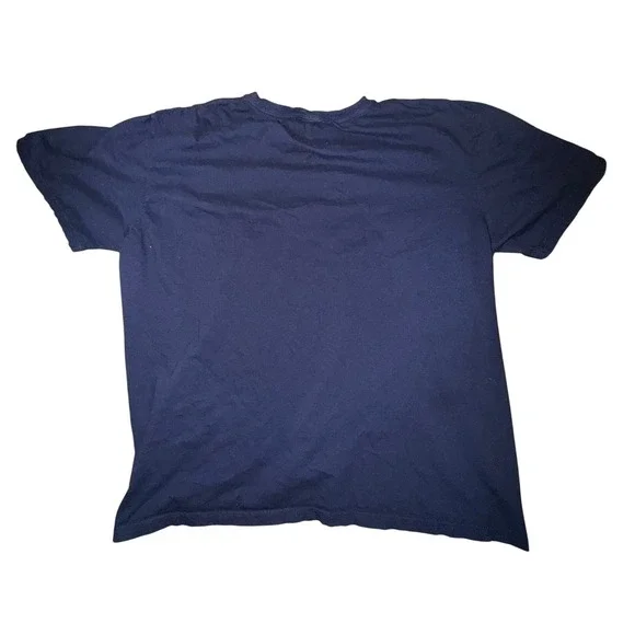 Polo Ralph Lauren Men Navy Blue Crew Neck T Shirt Red Pony Logo Size L - Picture 2 of 4